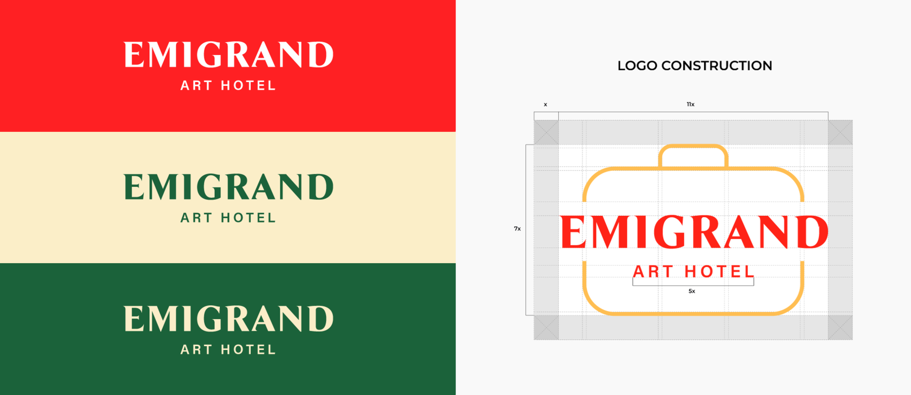 Development of a logo and brand book for Emigrand hotel — Rubarb - Image - 2